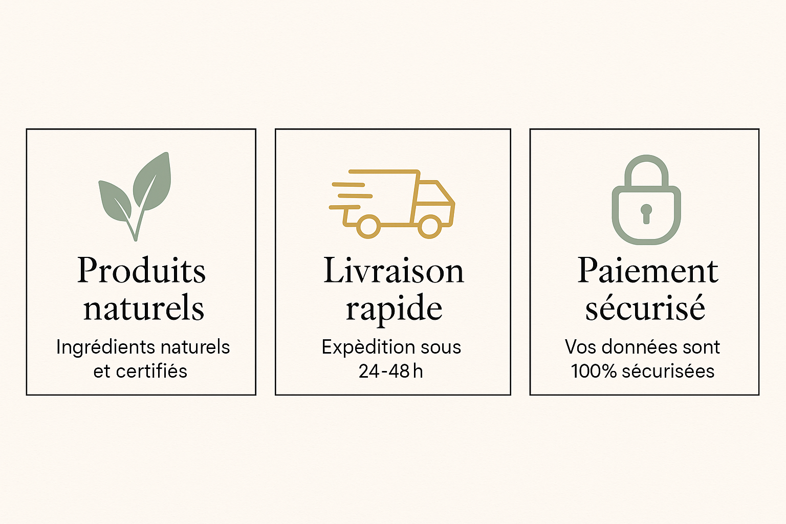 Bannière de confiance Yalia Cosmétics